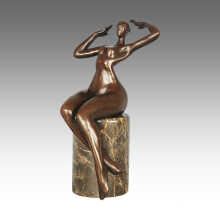 Абстрактный Рисунок статуя женщины украшение бронзовая скульптура ТПЕ-800
